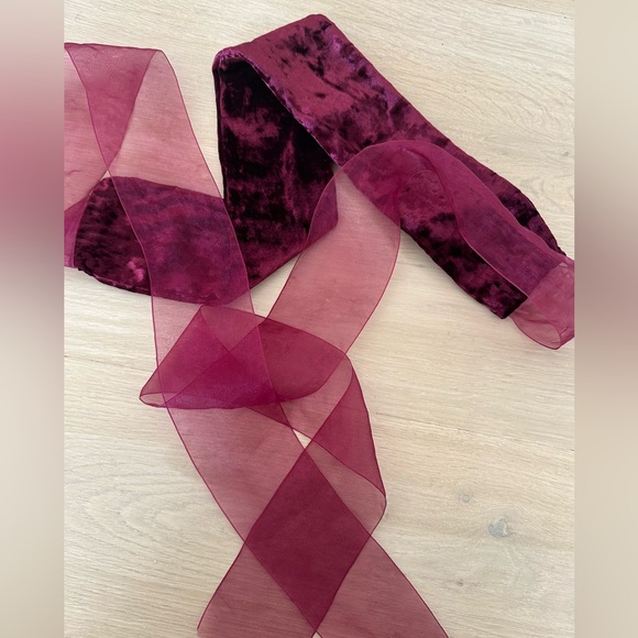 Vintage 70s Maroon Victorian Prom Dress Ruffle Maxi Lace Silky Disco Queen Small - Picture 8 of 10